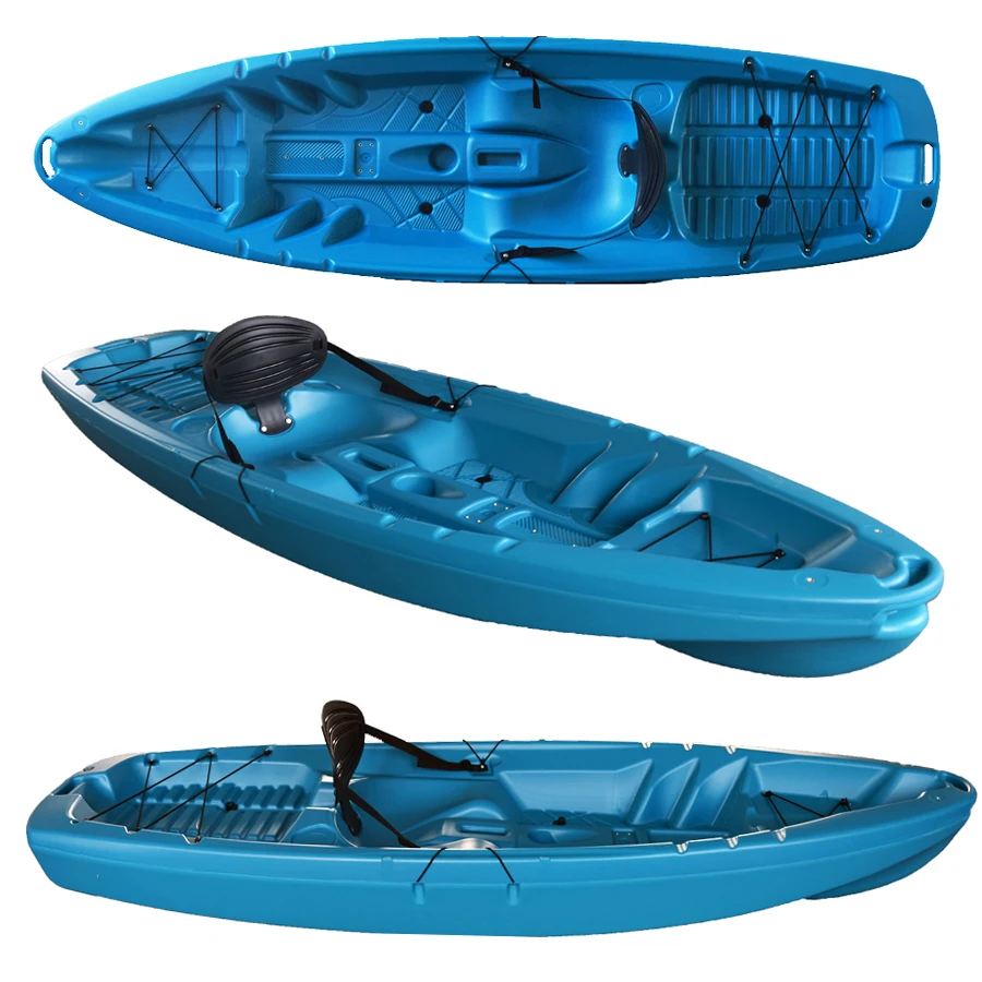 China Cheap HDPE Sit On Top Plastic Boat Canoe Single Seat  Kayak Sea Wholesale Manufacturers