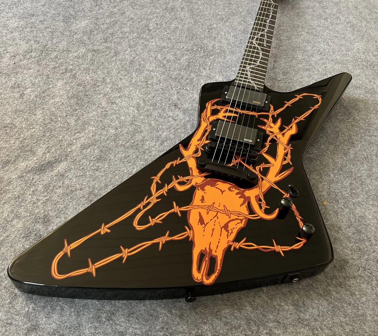 high quality Customization Alien Guitar, Body Deer Head Pattern, Fingerboard Inlay 2026 view 2