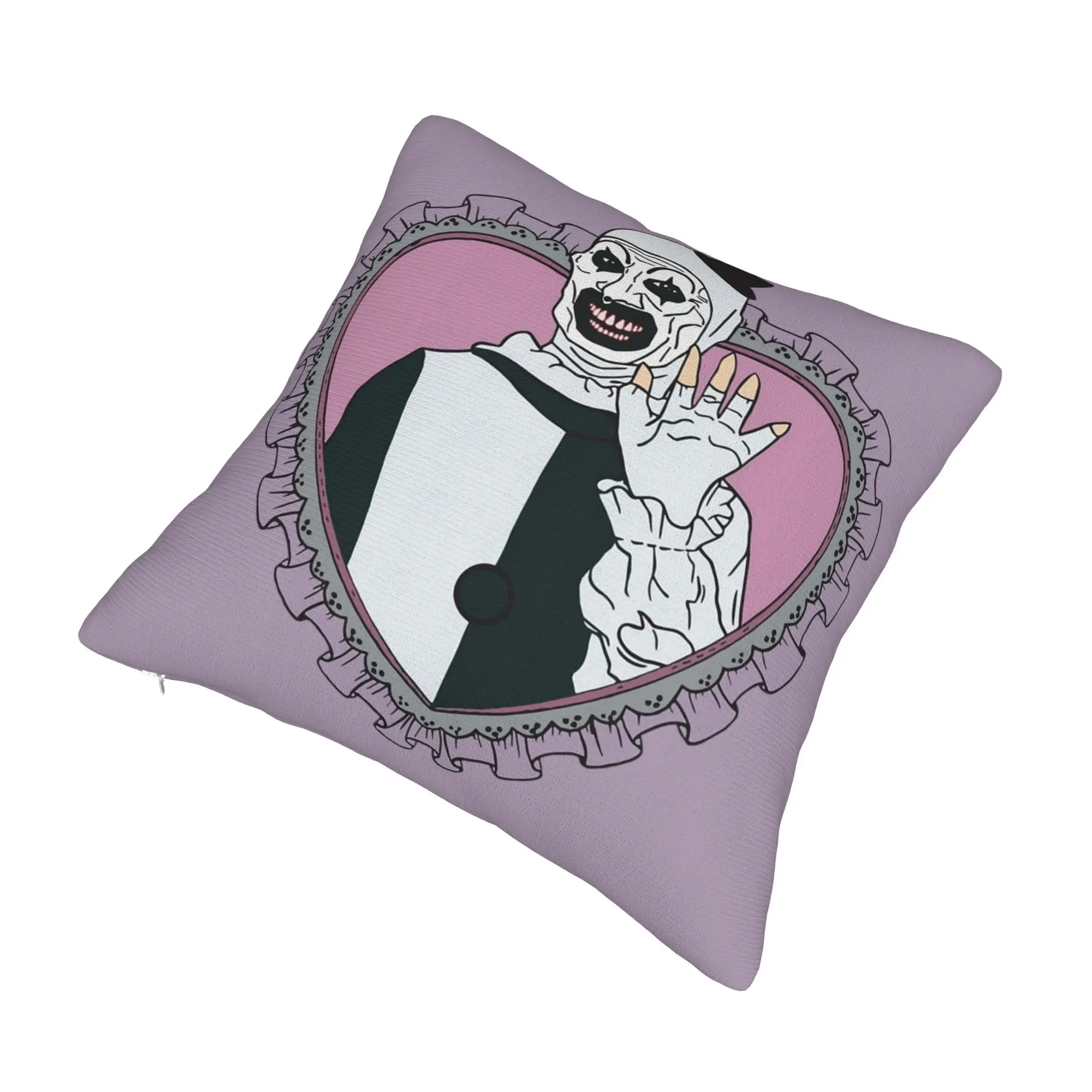 Cute Terrifier Love Horror Pillowcase Soft Polyester Cushion Cover Decorative  Throw Pillow Case Cover Home Square 40*40cm