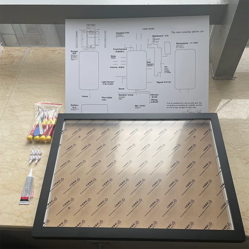 Mobile Phone Accessories Disassembly Photo Frame For iPhone Parts A3A4 Collection Display