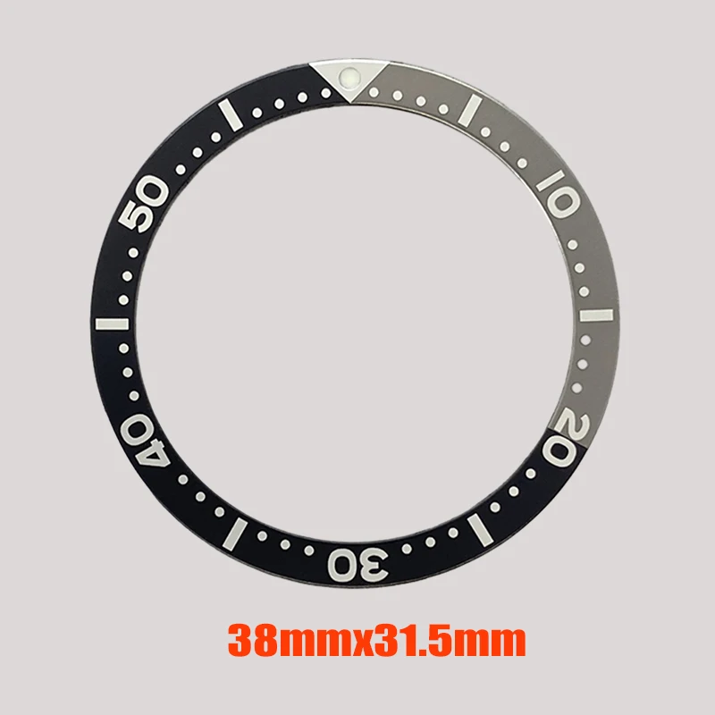 38mmx31.5mm Flat Aluminium Watch Bezel Insert Fits SKX007 SKX009 SRPD Watch Case NH36 NH35 Movement Men Watch Ring Parts - Image 4