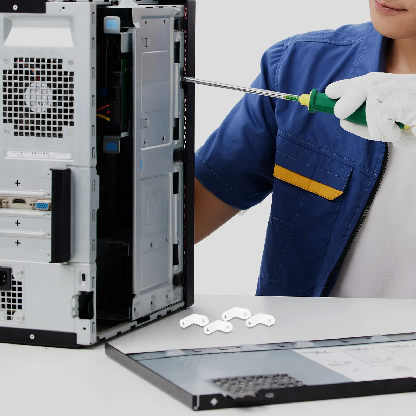 

20 шт. пластиковых L-образных кронштейнов для тяжелых нагрузок, угловые кронштейны для полок, шкафов, компьютерных корпусов, для мастерских, дома и офиса