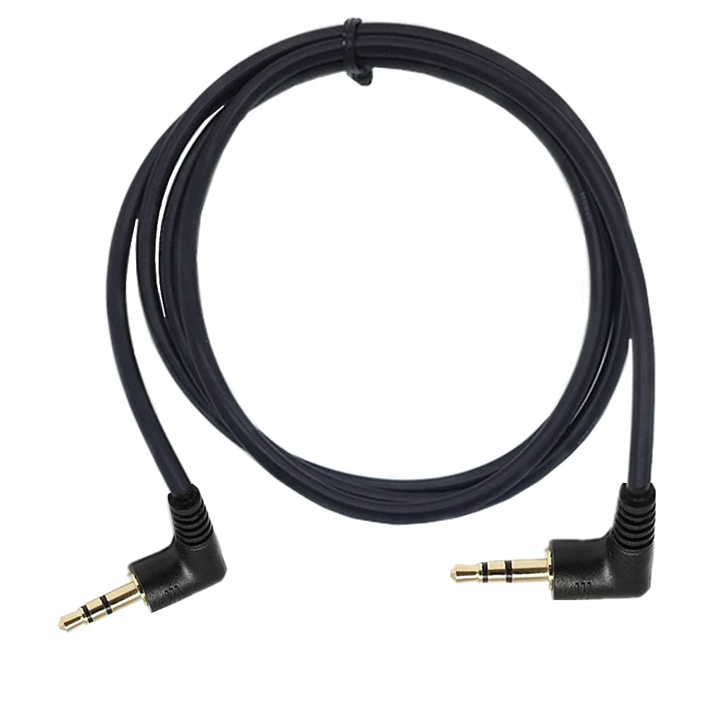 Nku 3.5mm TRS Aux Cable Gold Plated 90 Degree Angled 3.5mm Male-Male Stereo Audio Cable for MP3/MP4 Player Speaker Car Music