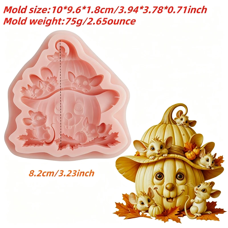 Halloween Wizard Hat Pumpkin Mouse Cooking Tools Silicone Mold For Baking Fondant Sugar Of Cake Decorating Kitchen Accessories