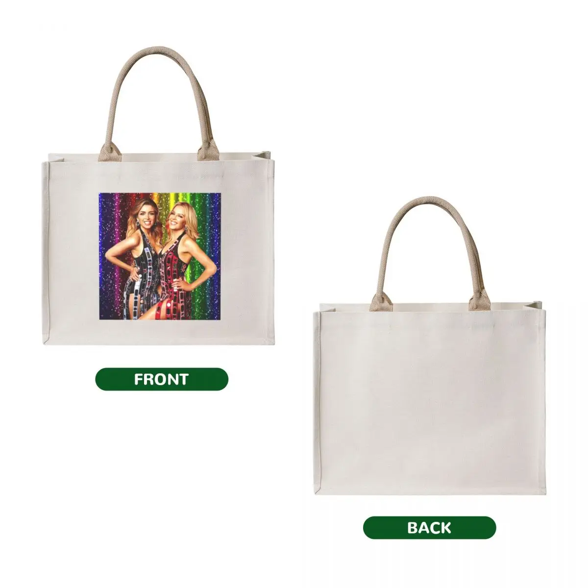Kylie Minogue & Dannii Minogue - 100 Degrees Summer Of Pride Tote Bag Custom bag reusable shopping bag