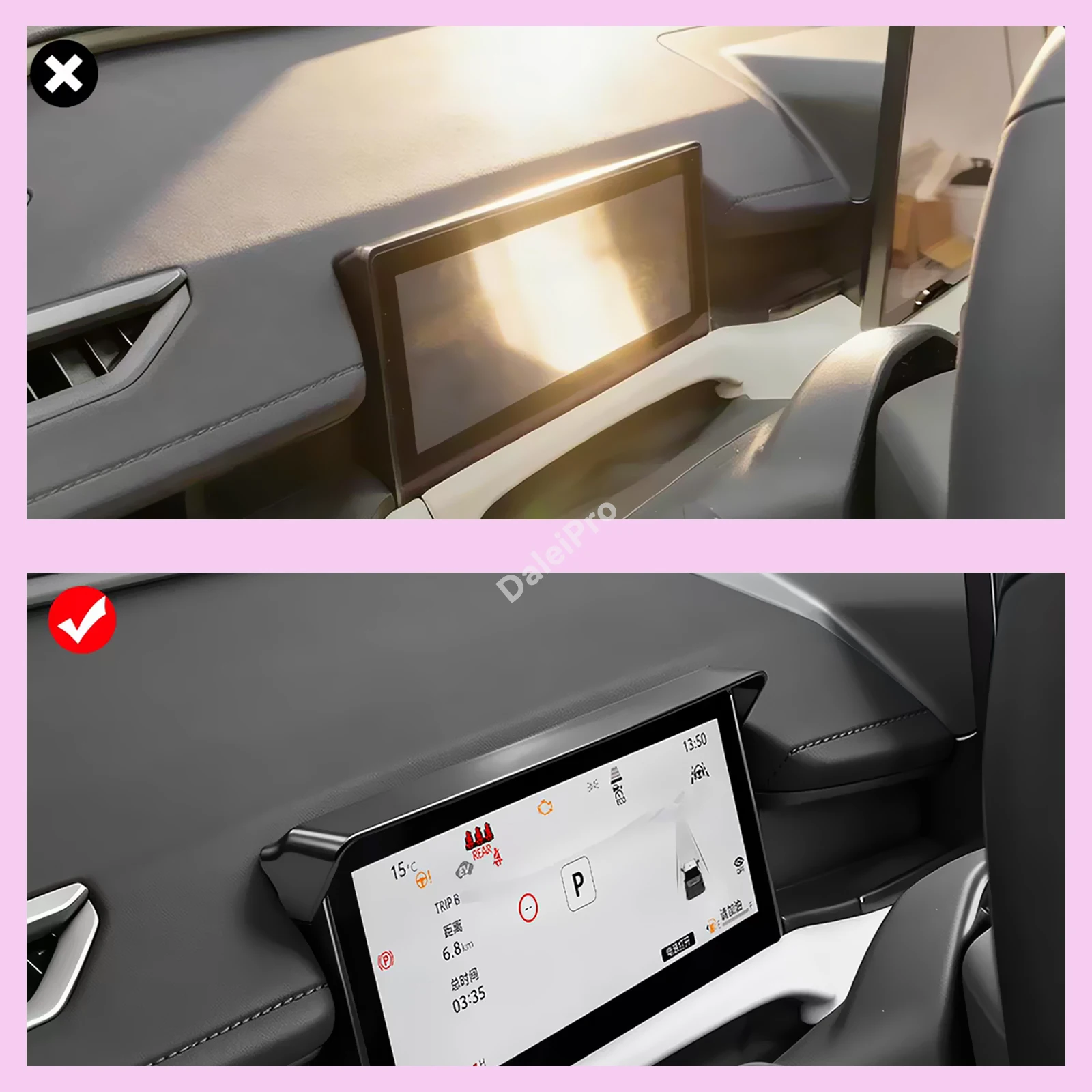 For Toyota RAV4 2026 Custom Fit Instrument Cluster Sun Shade Hood– Anti-Glare Visor Cover for 12.3-inch Digital Gauge Display