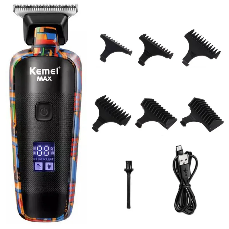 Kemei Hair Beard Trimmer For Men Electric Hair Clipper Rechargeable Hair Cutting Machine Face Shaver Body Trimer