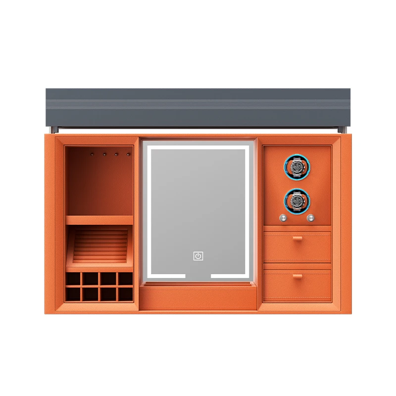 

Smart Makeup Dresser Makeup Mirror with Light Emitting Diode Light and Bathroom Bedroom Watch Winder