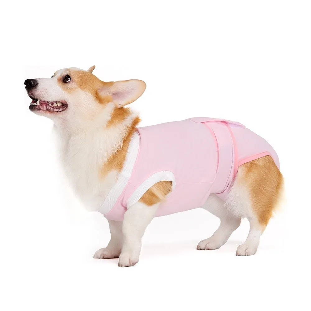 

Adjustable Dog Sterilization Suit Anti-Licking Breathable Dog Sanitary Pants Sleeveless Comfortable Dog Recovery Suit Indoor Use