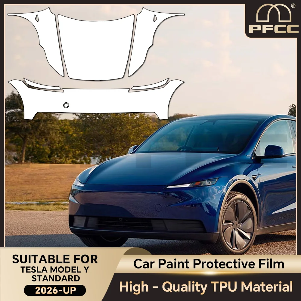 

Защитная пленка из ТПУ для Tesla Model Y Standard 2026-UP, предварительно вырезанная, прозрачная, антицарапийная, самовосстанавливающаяся, для кузова автомобиля