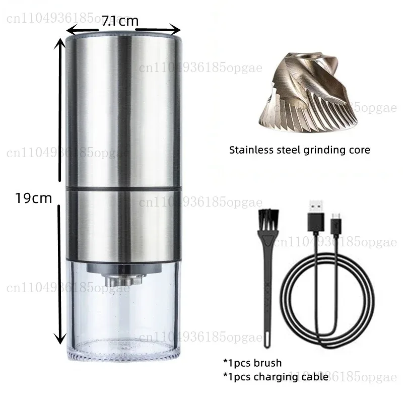 

New Upgrade Portable Electric Coffee Grinder TYPE-C USB Charge CNC Stainless Steel Grinding Core Coffee Beans Grinder