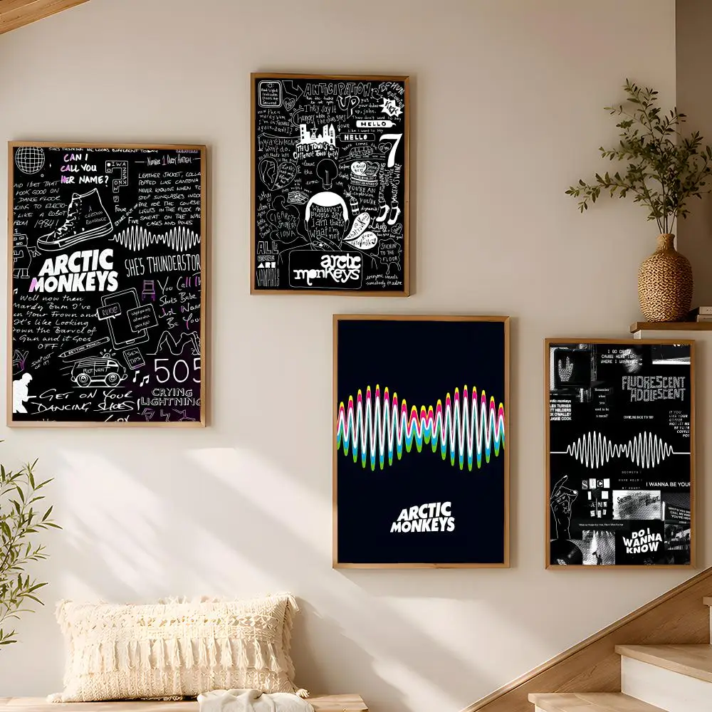 Band A-Arctic Monkeys Painting Calligraphy Canvas Painting Art for Bedroom Living Room Home Decor