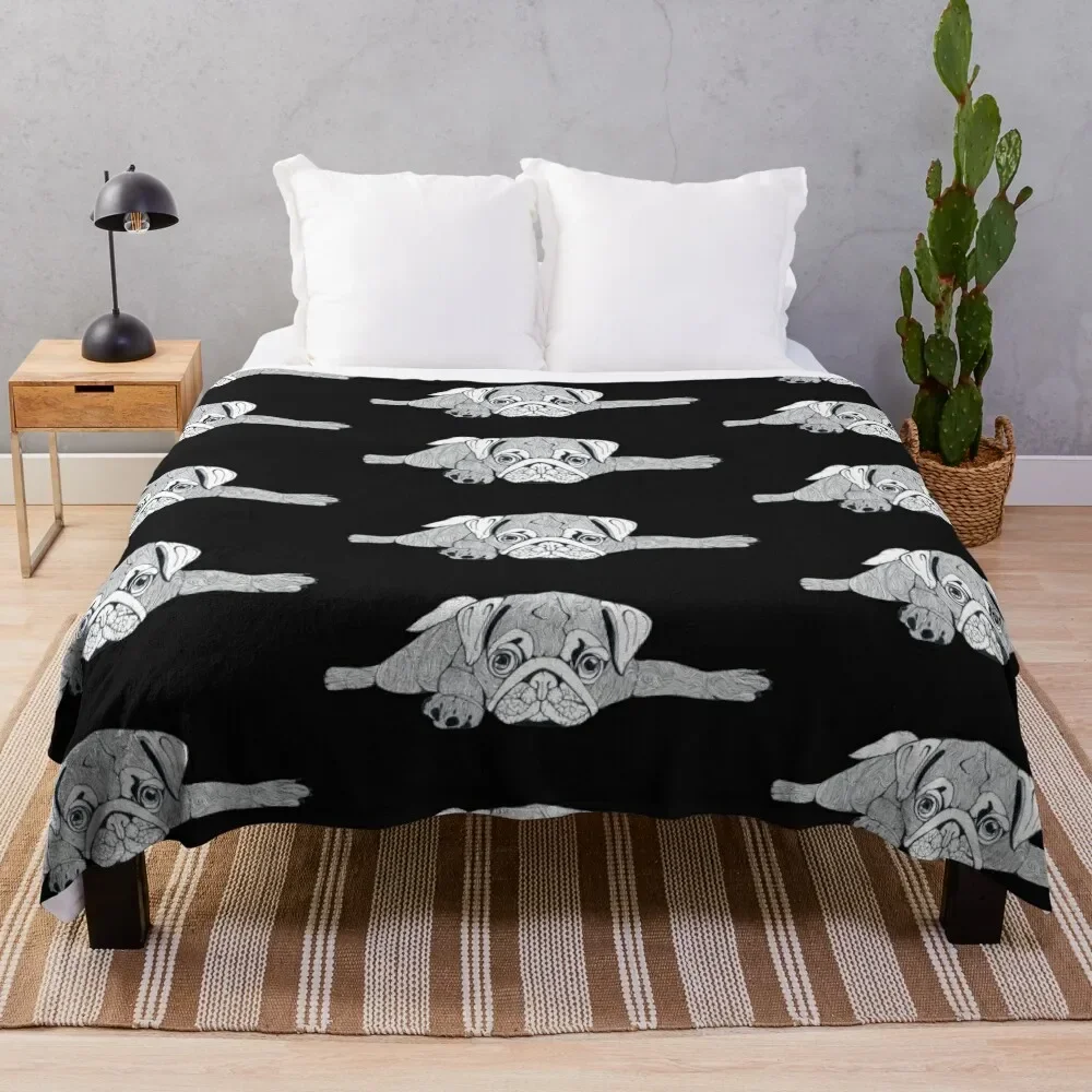 

Lazy Pug Throw Blanket Thermals For Travel Extra Large Throw Blankets