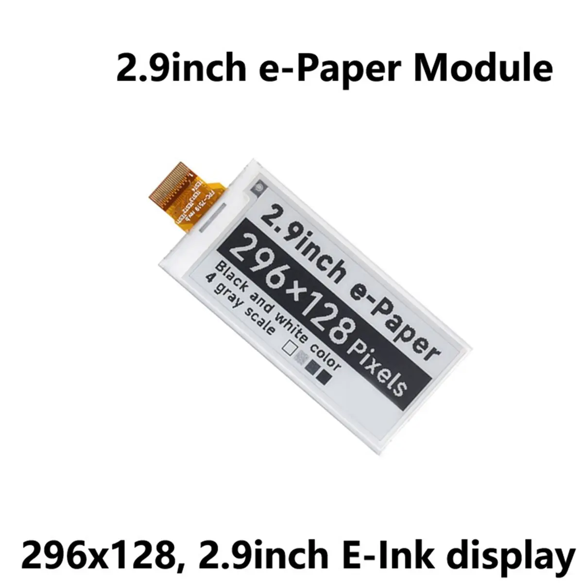 2.9 Inch E-Paper Display Module 296x128 for Nano SPI Interface DIY Electronic Paper Screen