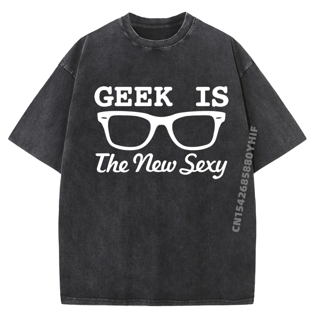 

Geek — новая сексуальная уличная одежда для компьютерных ботаников, мужская одежда, потертая рубашка большого размера, мужские модные топы с принтом