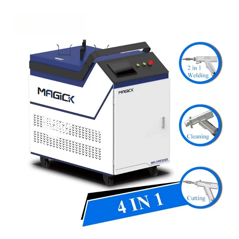 Máquina de solda a laser portátil 1500W 3000W Soldador a laser 4 em 1 Máquina de solda a laser