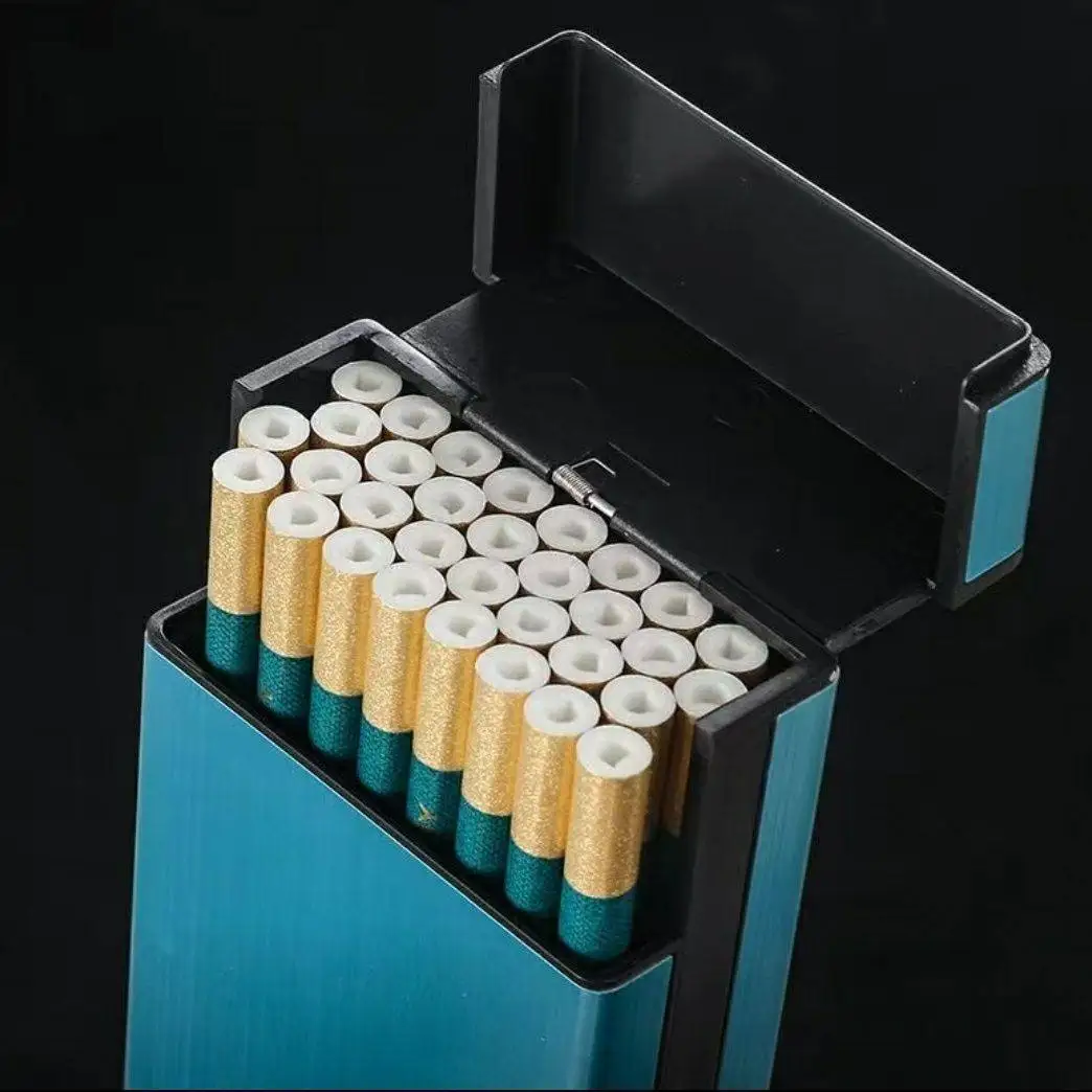 Smoking Accessories Color Aluminum Alloy Metal Sealed Sliding Cover Flip Lid Induction Automatic Cigarette Case Box
