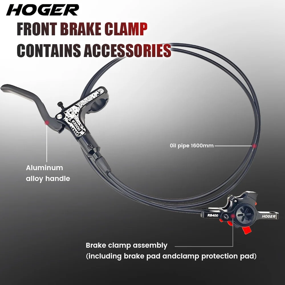 HOGER الدراجة الجبلية الصحن الهيدروليكي الفرامل مجموعة 160 مللي متر الدوارات النفط الفرجار لوحة الجبهة الخلفية دراجة جبلية المشبك 22.2 مللي متر مقبض عمود