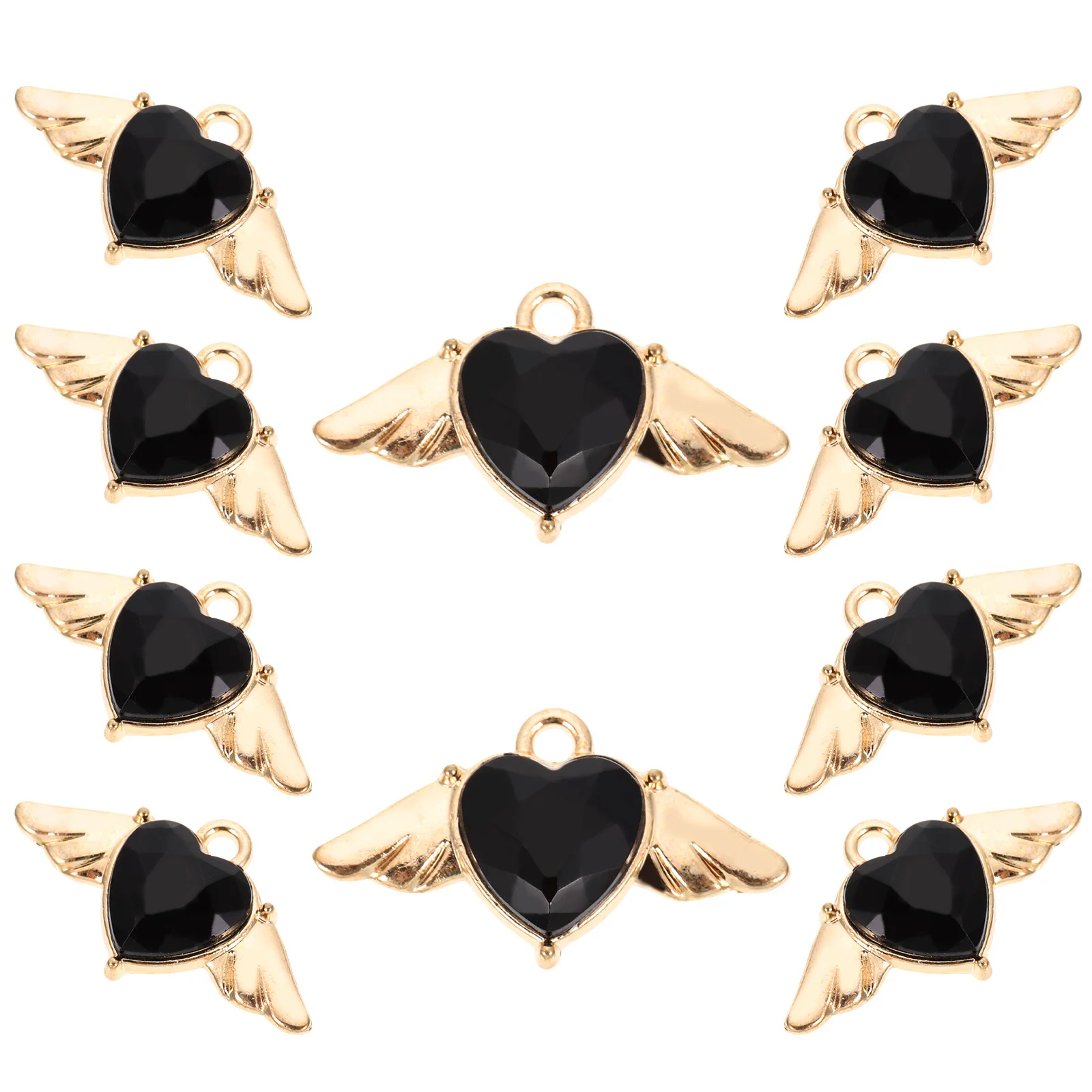 

10Pcs Small Heart Wing Charms Metal Pendants for Necklace Bracelet Jewelry Making Supplies Heart Wing Charms Charm Bracelet