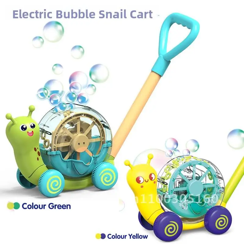ใหม่ไฟฟ้า Bubble Snail Cart เด็กอัตโนมัติ Bubble Machine เด็กกลางแจ้ง Bubble-เป่าของเล่น