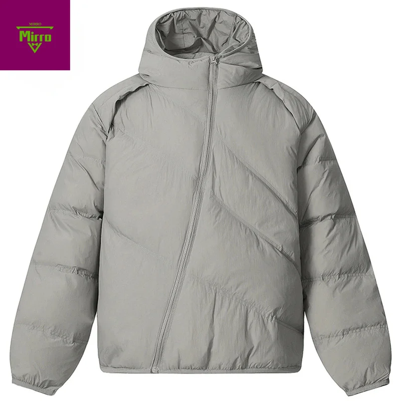 

Winter Jackets Men Thicken Warm Hooded Parkas Coat Casual Loose Padded Jackets Streetwear Harajuku Hip Hop Jackets Outwear