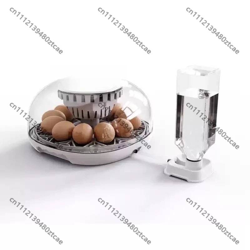 12 Eggs Automatic Incubator, Small Household Chicken Hatcher with Transparent Top Cover & Auto Water Refill