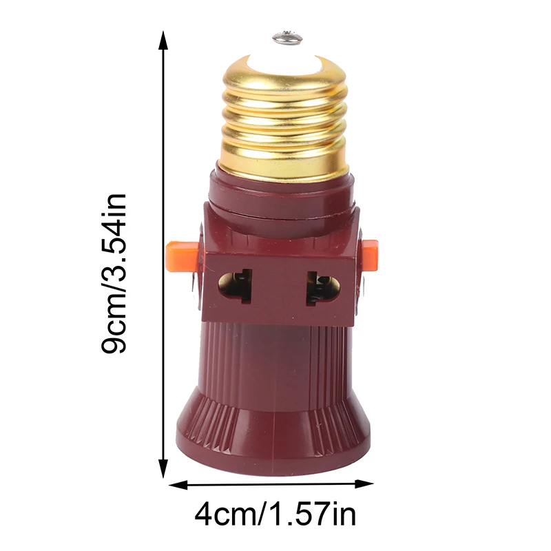 Portalámparas de tornillo E27, adaptador de enchufe de lámpara LED con interruptor, 110V- 240V