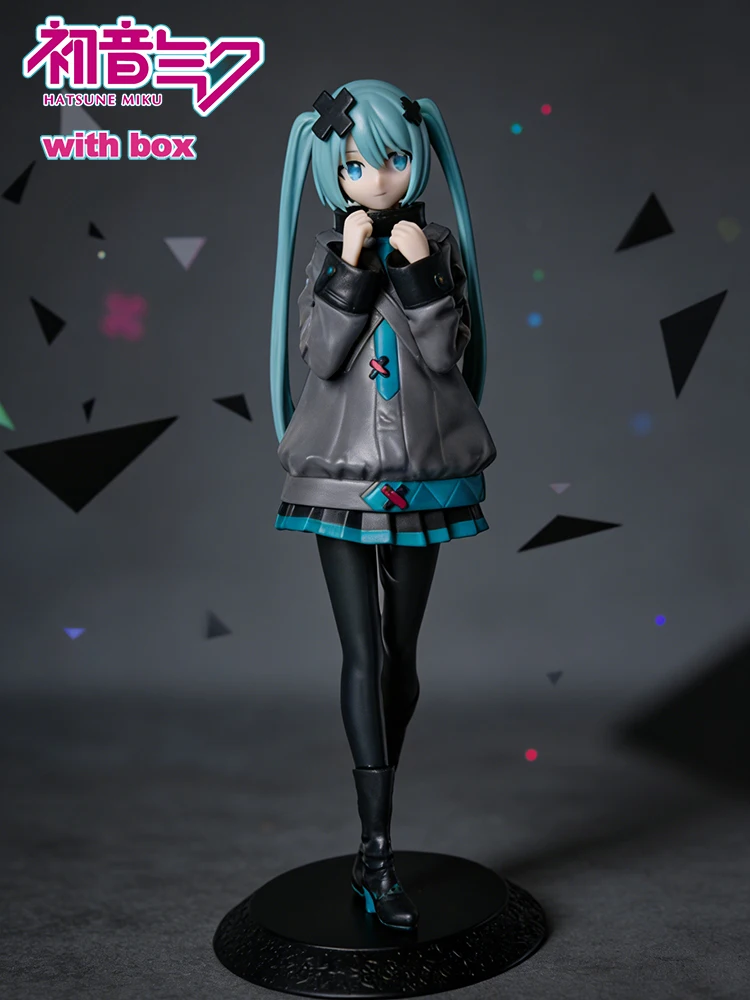 Kawaii Anime Hatsune Miku PVC-Figur, Puppe, Modell, Dekoration für Schreibtisch oder Armaturenbrett, Geburtstags- oder Weihnachtsgeschenk, Sammlerstück.