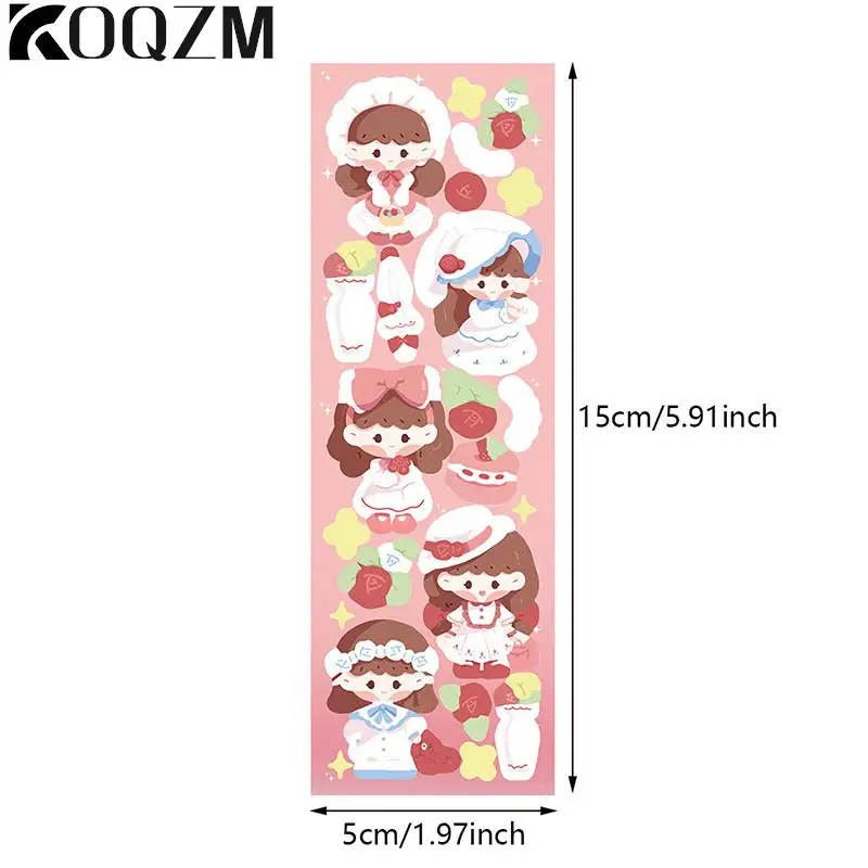 10pcs Shiny Cute Animals Cat Bear Decorative Sticker for Scrapbooking DIY Phone Case Materials Landscape