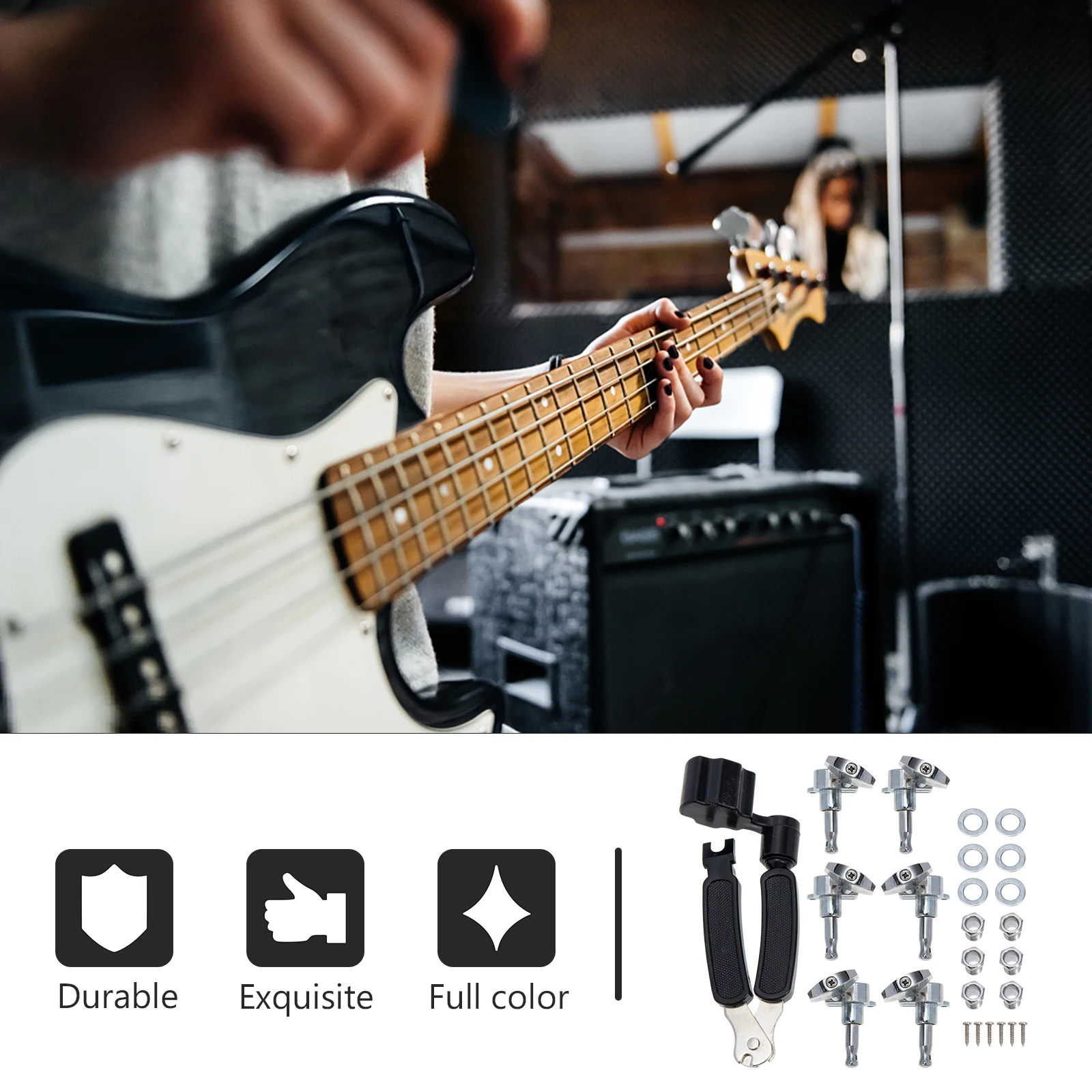 

1 Set Guitar Winder Tool Electric Ukulele String Repair Kit Compact Luthier Accessory Replacement Professional Diy