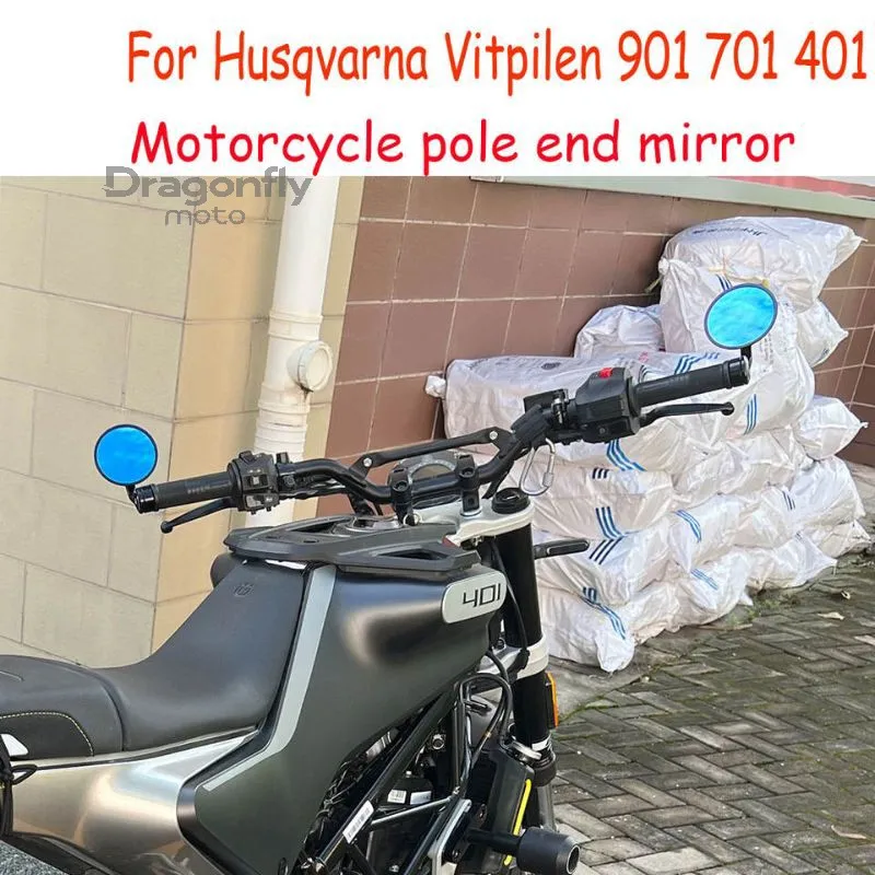 مرآة جانبية لبار الدراجة النارية لـ Husqvarna Svartpilen Vitpilen 401 250 ملحقات الرؤية الخلفية للمقود باستخدام الحاسب الآلي من الألومنيوم