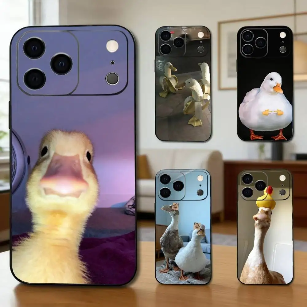

F-Funny D-Duck Phone Case Silicone Soft For IPhone 17 16 15 14 13 12 11 X XR Plus Pro Max Plus