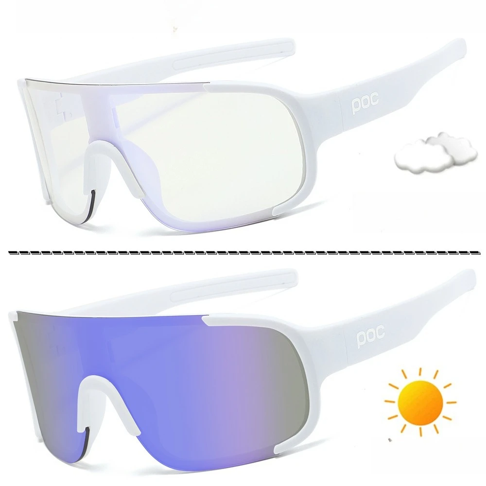 POC Tag- und Nacht-Fahrradbrille mit Farbwechsel. Winddichte Schutzbrille für Outdoor-Sportarten, Laufen und Marathon.