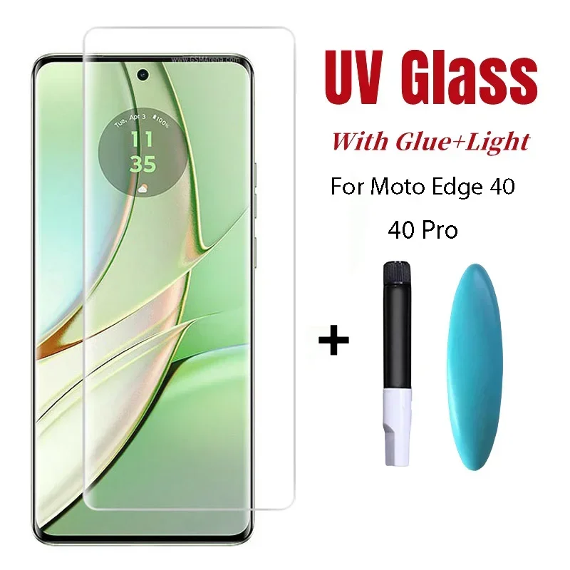 

3D Curved HD Full Glue UV Tempered Glass For Motorola Edge 40 Neo Screen Protector For Moto Edge 40 Pro Protective Film Glass