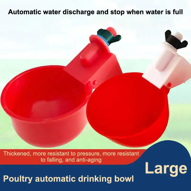 5PCS Chicken Drinking Cup Automatic Poultry Drinking Bowl Chicken Waterer Cups Duck Machine Hanging Drinking Bowls Water