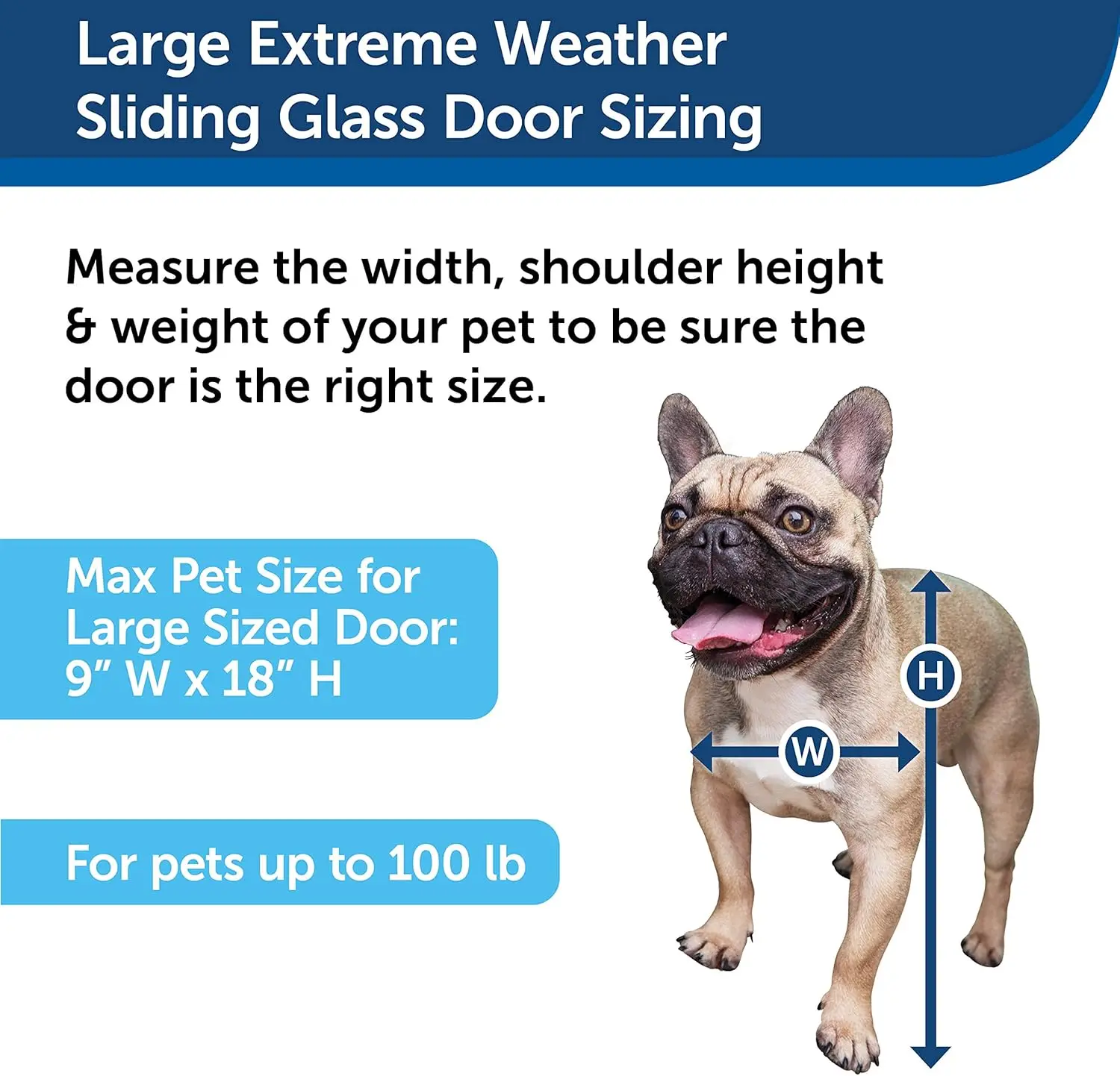 PetSafe Extreme Weather Sliding Glass Pet Door - Easy to Install, Perfect for Rental Homes and Apartments - Adjustable Height