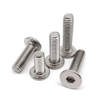 5/10/50pcs M1.6 M2 M2.5 M3 M4 M5 M6 M8 A2 304 Stainless Steel Hex Hexagon Socket Ultra Thin Low Flat Wafer Allen Head Screw Bolt