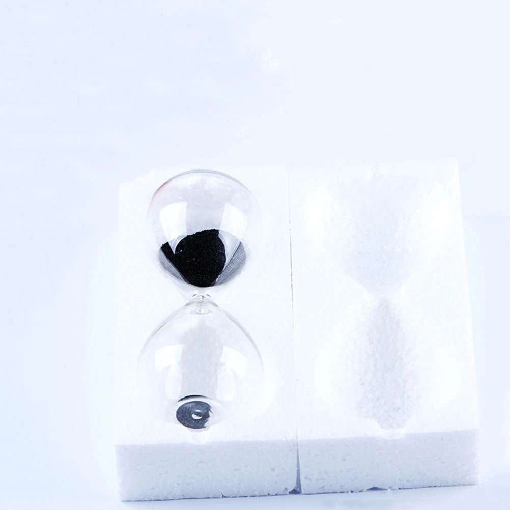 1pc Glass Black Creative Sand Timer Kids Men Women Relaxing Home Office Bedroom Decor nament Desktop Toy
