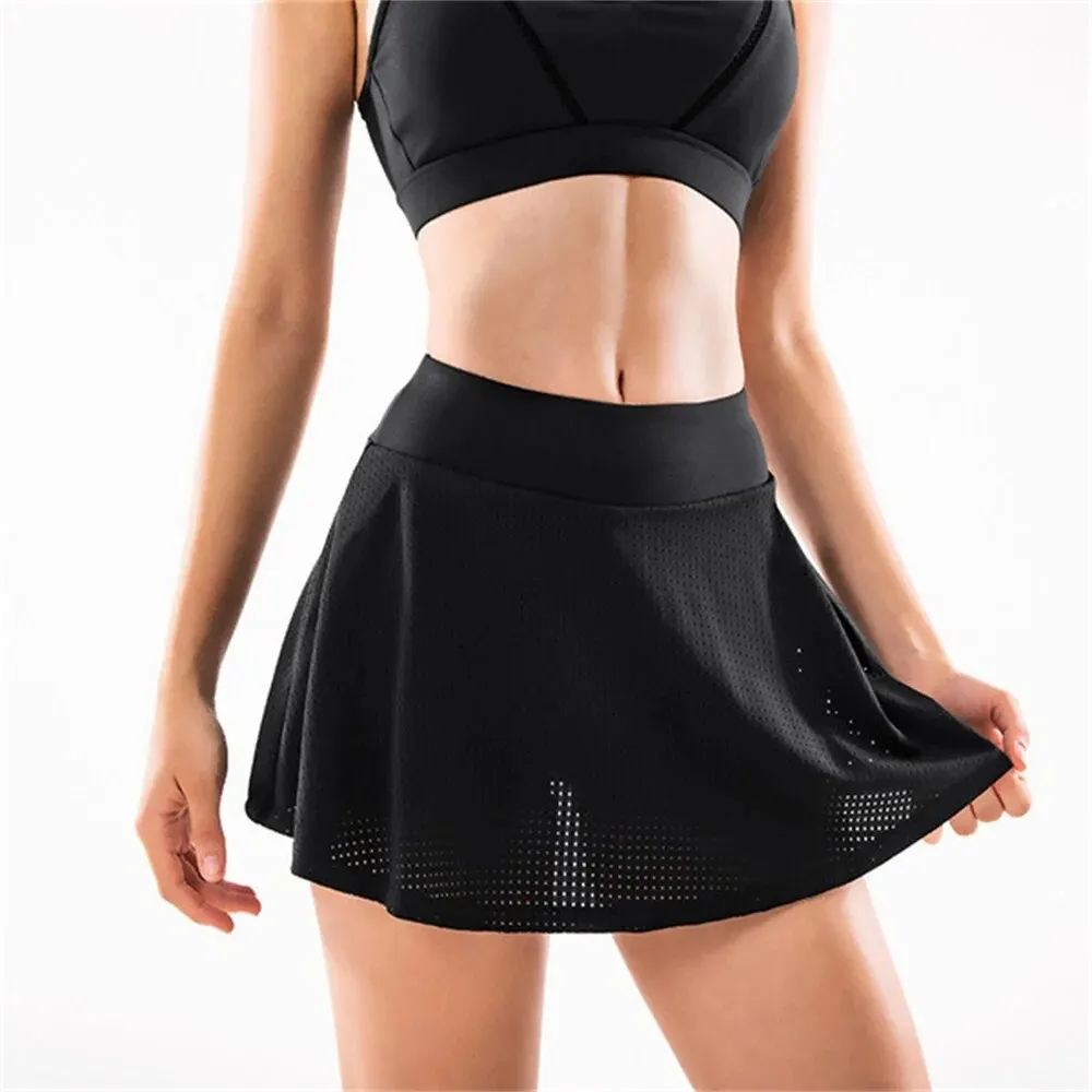 2023 New European and American Running Fitness Sports Skirt High Waist Yoga WOMEN'S Anti-empty Culottes Breathable