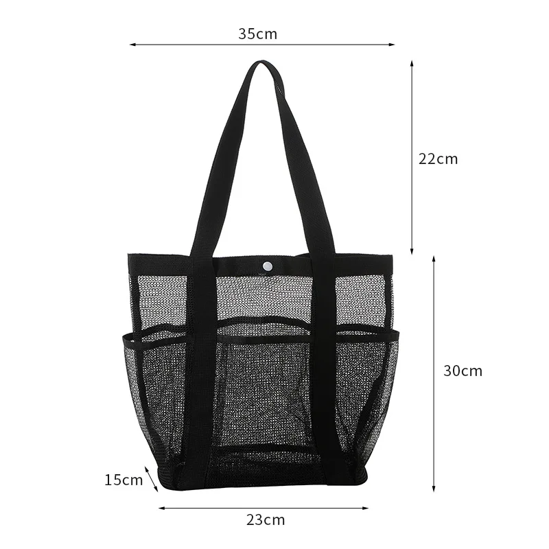 Multifunctional large daily necessities storage bag Summer travel mesh storage bag Beach mesh storage bag Swimming foldable port