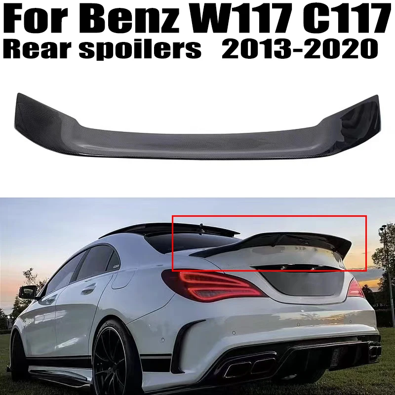 For Mercedes-Benz CLA W117 C117 CLA180 CLA200 CLA250 CLA260 CLA45 R Style FRP/Carbon Fiber Rear trunk cover spoiler wing Airfoil