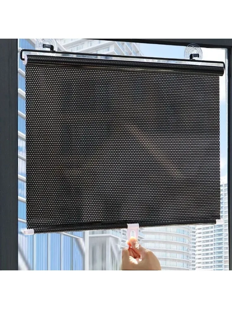 Rideaux roulants pare-soleil rétractables pour voiture/maison/bureau, rideaux occultants sans clous avec Protection UV, Installation facile