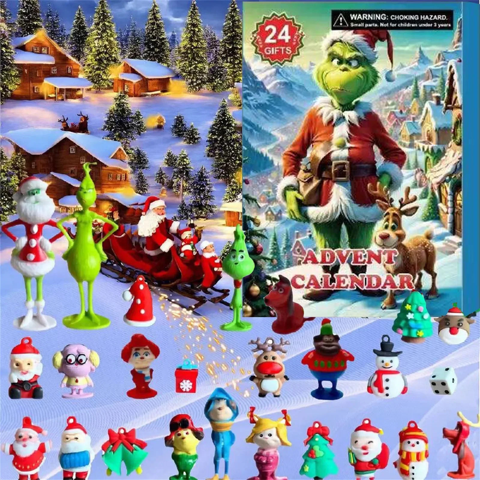 Merry Christmas Halloween Doll Advent Calendar Contains Gifts, Halloween Horror Figures Advent Calendar, Halloween Countdown