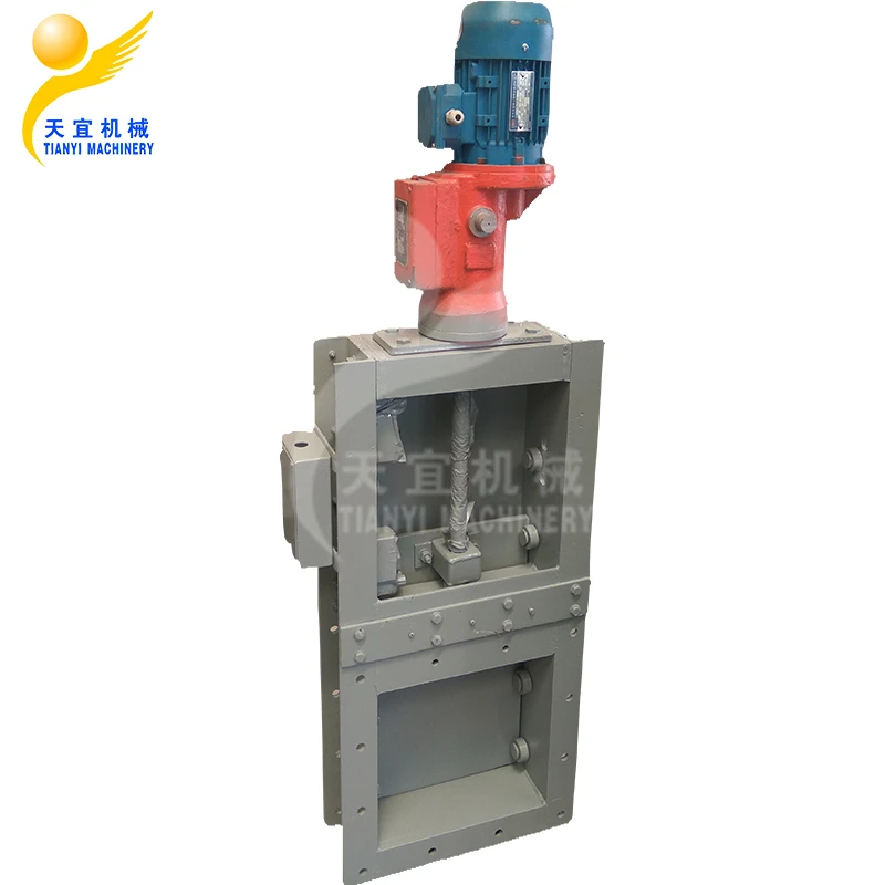 TIANYI Dust Tight Electric Slide Valve Square Type Knife Gate Valve for Bulk Material Handling