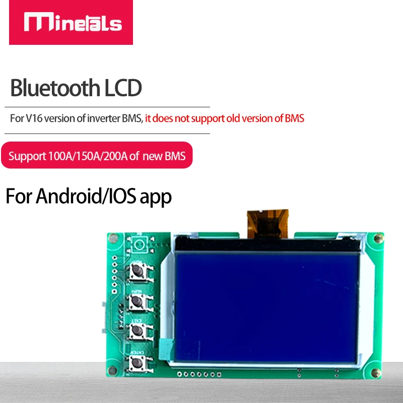 New Bluetooth LCD Only For E10 V16 version of inverter BMS Communicate With PC and Smartphone Android IOS app