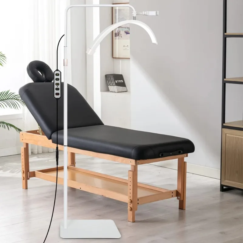 Contemporary Designer Floor Lamp Simple Half Moon Lamp Adjustable Height Brightnes Eyelash Extensions Tattoo Nail Vertical Light