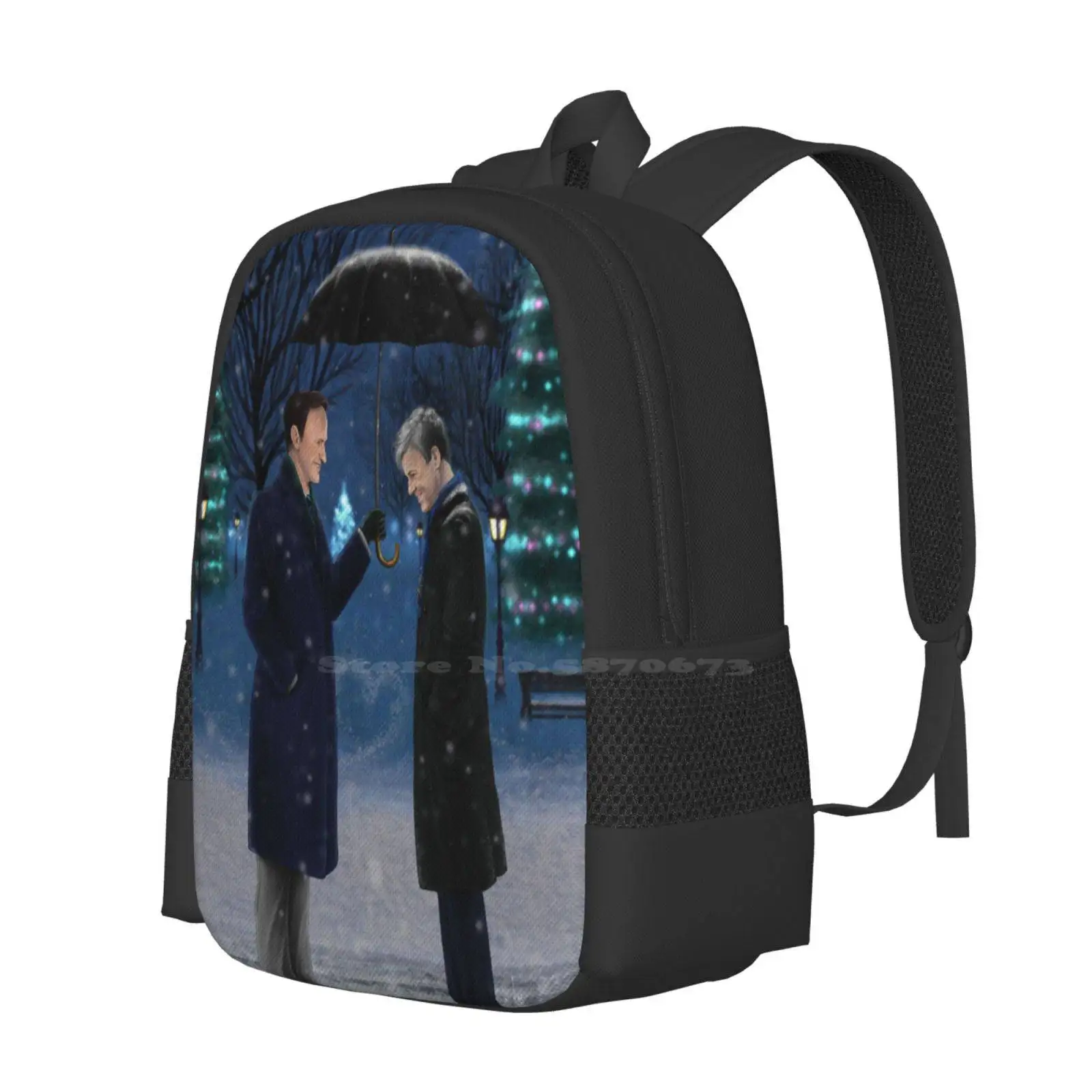 Mystrade - Christmas Eve Hot Sale Schoolbag Backpack Fashion Bags Mystrade Mycroft Holmes Greg Lestrade Mark Gatiss Rupert