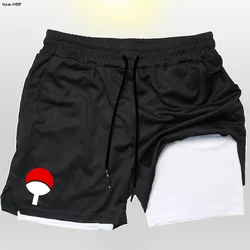 Anime Pants Men's Running Shorts 2 In 1 Double-deck Sport Shorts Gym Fitness Short Pants Training Jogging Bottom Men's Clothing