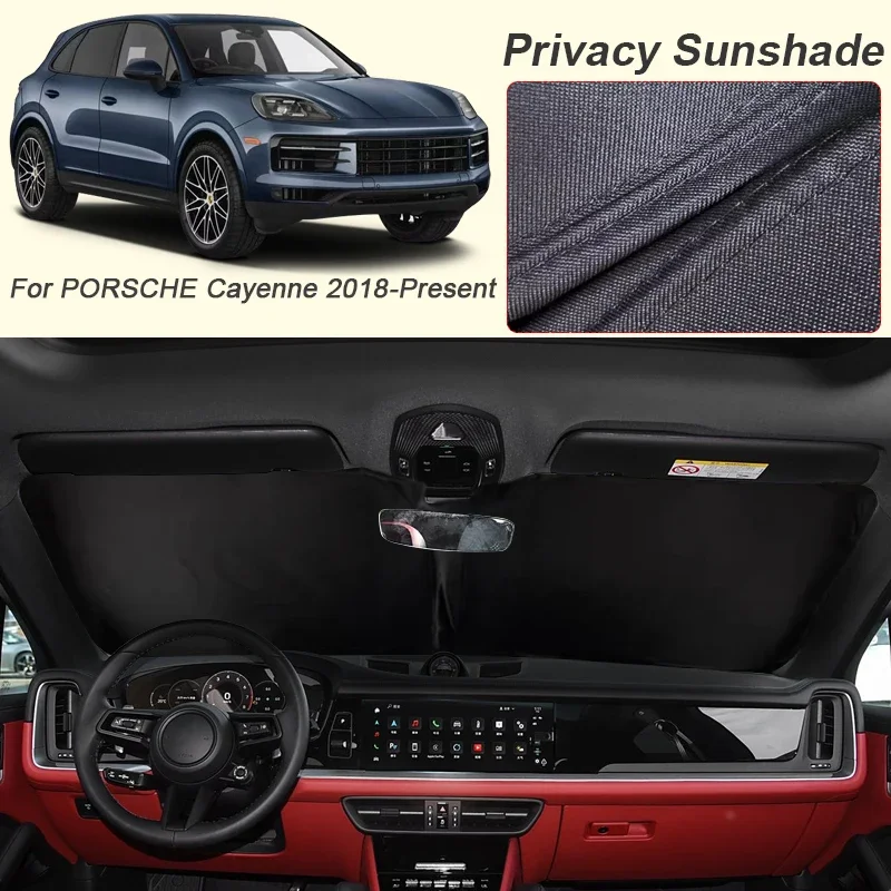 Car Window Specific Privacy Sunshade Curtain For Porsche Cayenne 2018-Present Anti-UV Heat Insulation Protect Cover Accessories