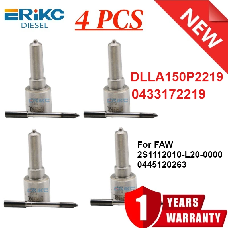 

Diesel Injector Nozzle DLLA 150P 2219 Common Rail Sprayer 0433172219 DLLA150P2219 for FAW 2S1112010-L20-0000 0445120263